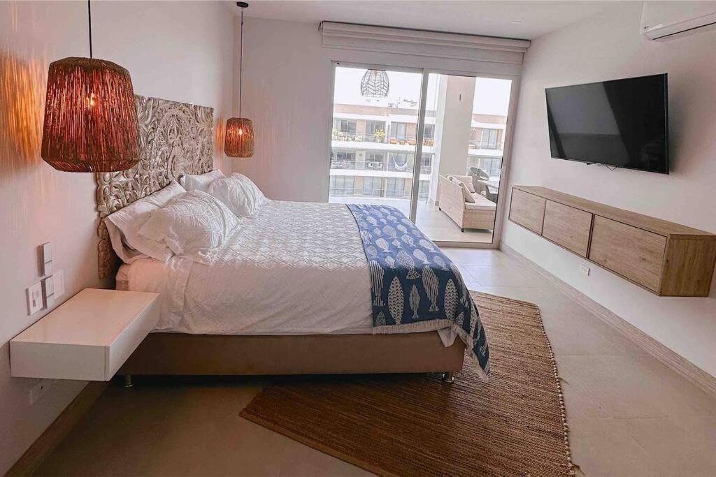 Apartmán Lujoso Penthouse - Vista Al Mar - Playa Privada Cartagena Exteriér fotografie